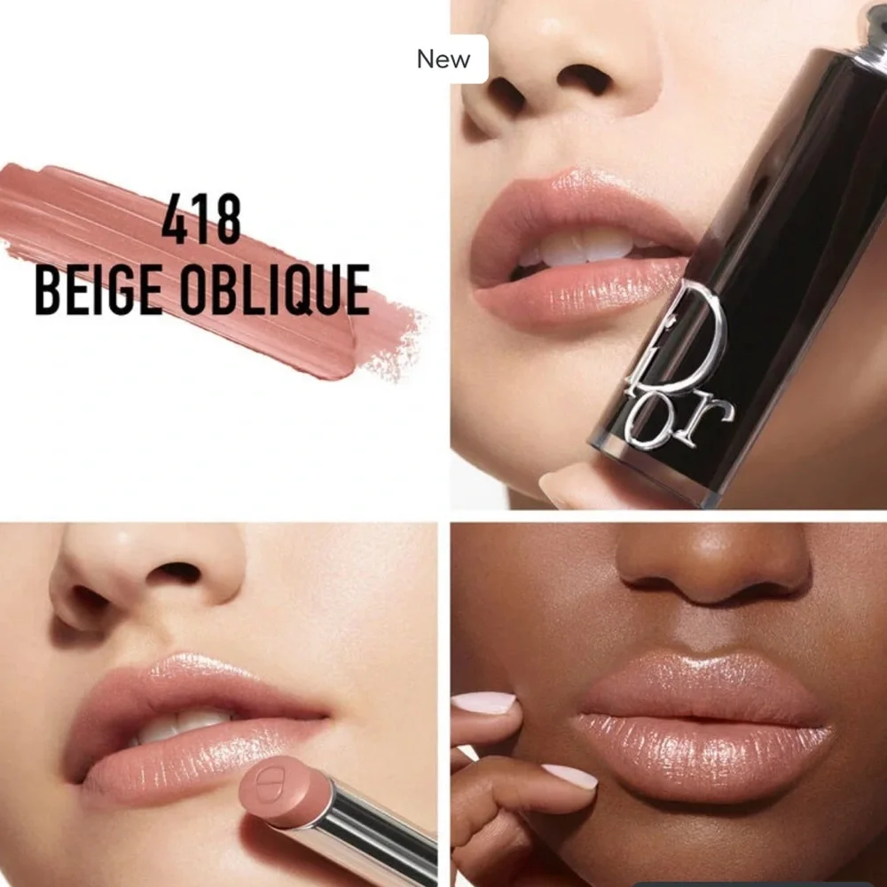 Dior 418 Beige Oblique Rouge Lipstick 💄 - Picture 2 of 2